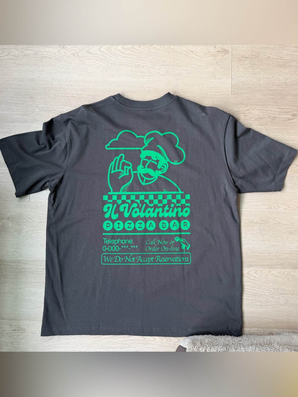 Zara Men’s Dark grey Short-Sleeve Tee Graphic - Picture 2 of 2